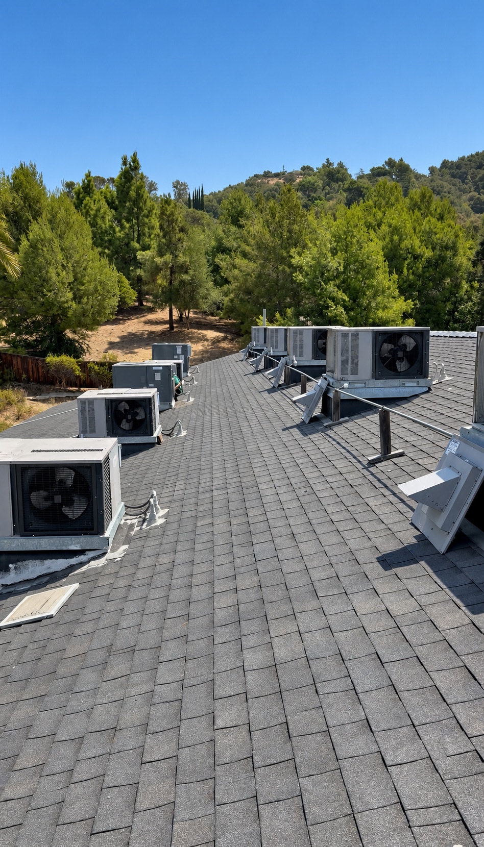 Multi-unit rooftop service
